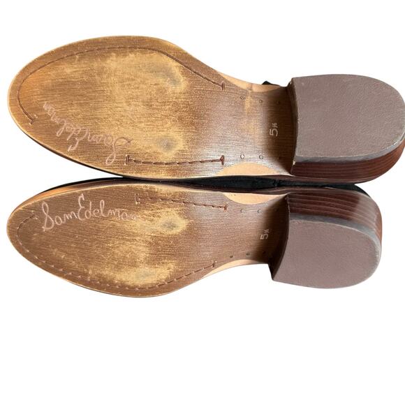 Sam Edelman Women's Petty Black Suede Bootie Side Zip - Size 5.5 - Picture 8 of 9